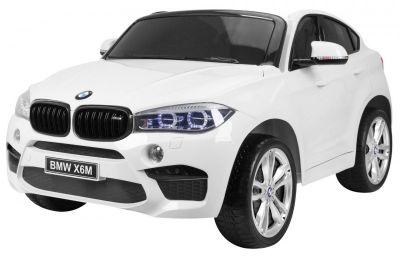 AUTO DWUOSOBOWE na akumulator Pojazd elektryczny BMW X6 M skóra 50kg BIAŁY JJ2168